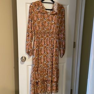 Target brand long floral flowy dress.